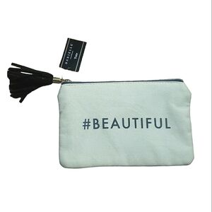 Danielle Creations Inspirational Beautiful Tassel Zip Top Tote Cosmetic Bag NWT